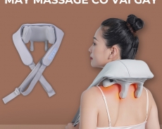 Máy Massage Cổ Vai Gáy 6D BẢN CAO CẤP CÓ ĐÈN HỒNG NGOẠI Cắm Sạc PIN USB Tiện Lợi